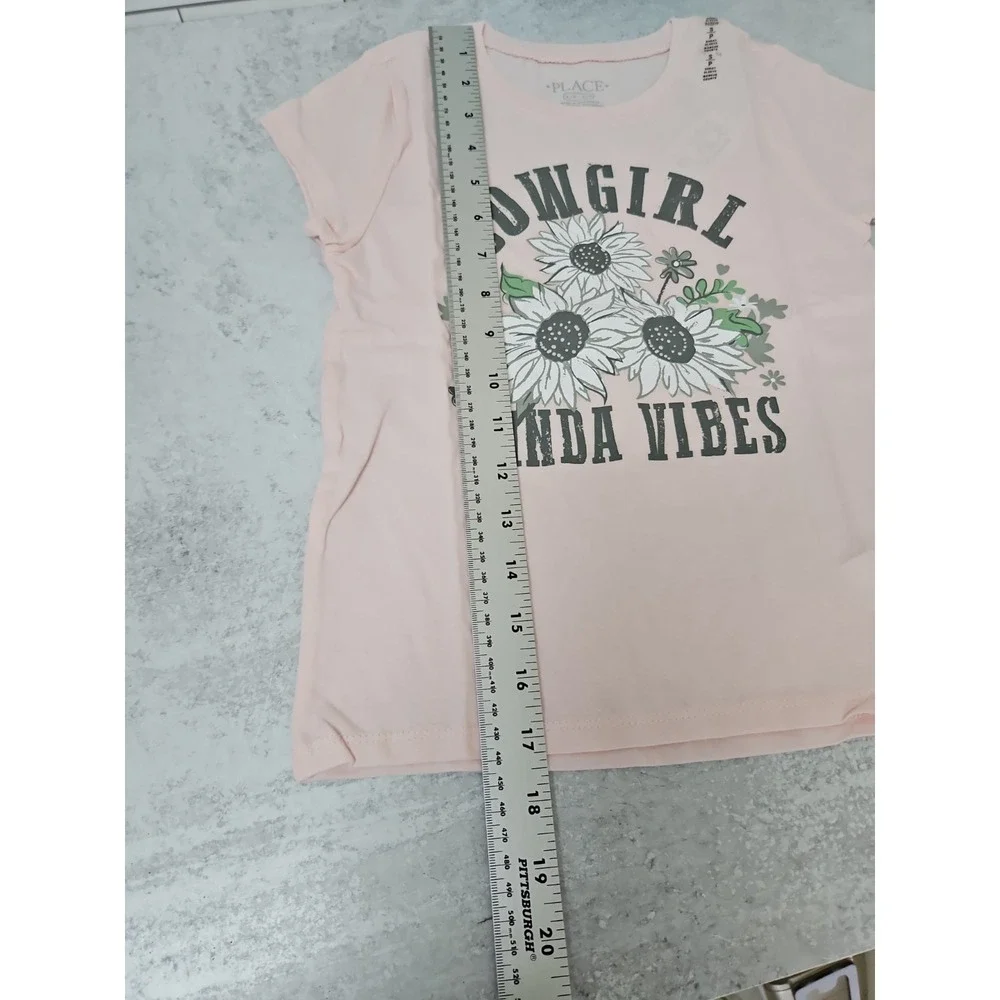 Girls Small Tshirt  🌻 Cowgirl Kinda Vibes  Tee  Pink The Childrens Place NWT